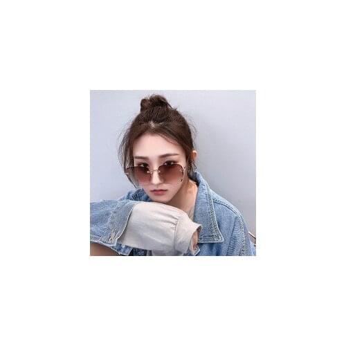 High Qulity Womens Rimless Square Sunglasses Metal 2021 Chic Shades Fashion Luxury Sexy Sunglasses Female Ladies Purple Eyewear