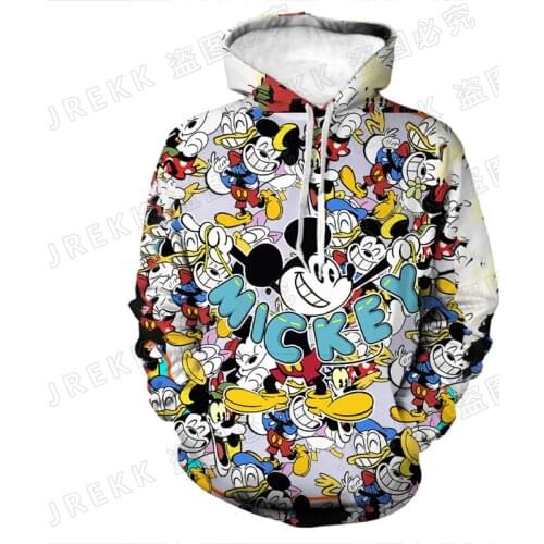 3D Print Disney Cartoon Mickey Mouse Children Anime Hoodies Spring Autumn New Mens Sweatshirt Oversized Hoodie For Women