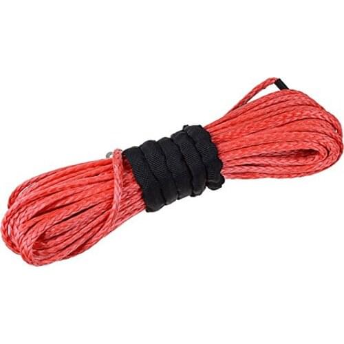 14MM 30M 12 Strand Red UHMWPE Fiber Extreme Off-Road Winch Rope With Splice eyes both ends