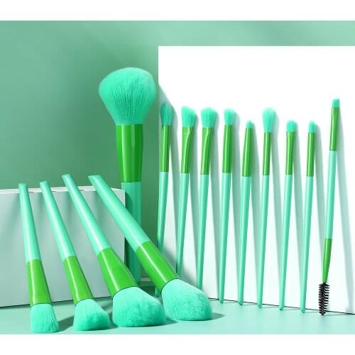 Makeup Brushes 14 Pcs Premium Synthetic Kabuki Foundation Brush Blending Face Powder Blush Concealers Eye Shadows Makeup Brush