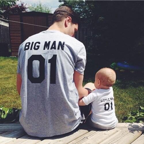 2020 New Arrival Father And Son Clothes Fahion Style Cute Pattern Big man Family T Shirt Family Matching Outfits DS39