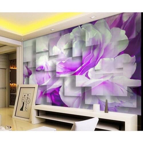 3d wallpaper for room 3D rose peony flower TV backdrop photo wall murals wallpaper Home Decoration