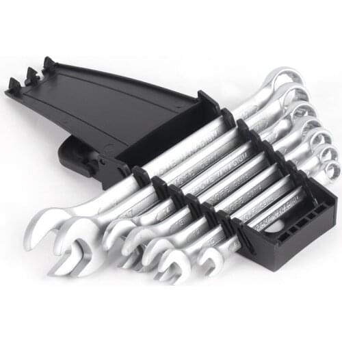 7-pcs/set Dual-use wrenches Hanging bag plastic frame 8/10/12/13/14/17/19 Car Repair Tool Set