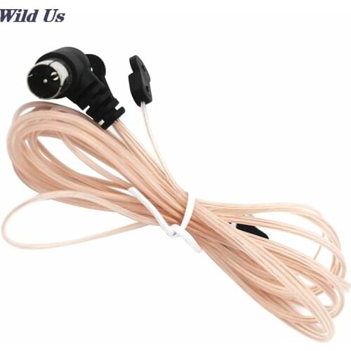 FM Radio Antenna 6.5ft FM Dipole Indoor T Antennas MD Aerial Receiver TV Aerial NTSC Male Type F Connector For FM Radio Indoor