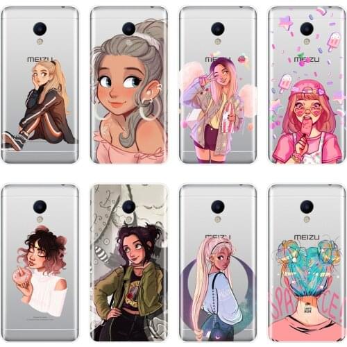 Soft Back Cover For Meizu M2 M3 M3S M5 M5C M5S M6 M6S M6T Kawaii Girl Japan Kpop Phone Case Silicone For Meizu M6 M5 M3 M2 Note