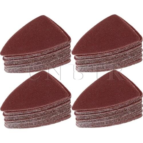 CNBTR 100x Brown 5cm Dia Aluminium Oxide 60/80/120/180/240# Finger Sanding Paper