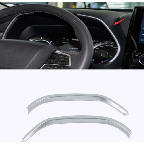 For Toyota Highlander 2021 2022 Carbon Fiber Instrument Panel Trim Frame Matte Instrument Decoration Strip Frame Cover Trim