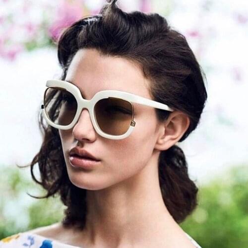 Elegant Fashion Women Sunglasses Semi-Rimless Brand Designer Sun Glasses Luxury Female Sunglass UV400 DE0618