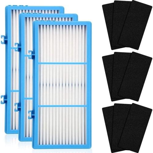 EAS-Replacement Filters for Holmes AER1 HAPF30AT HAP242-NUC HEPA Type Total Air Filter, 3 HEPA + 9 Carbon Booster Filters
