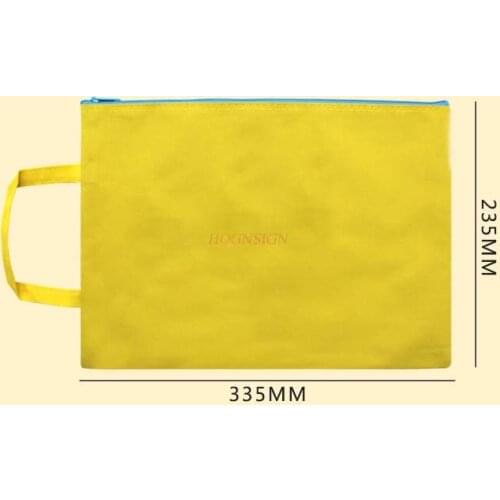 Document bag canvas A4 student tote bag book bag single-layer tuition bag information storage work bag tuition bag