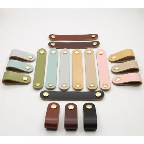 Leather Cabinet Furniture Drawer Handle Metal Brass Luxury Wardrobe Kitchen Cupboard Colorful Nordic Dresser Door Pull Home Knob