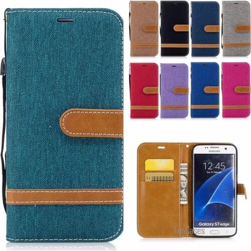 Colorful Wallet Case For Samsung Galaxy S8 Plus S7 Edge Denim Jeans Stand Case For Galaxy J7 2017 J5 A5 J3 A3 2016 Flip Capa Bag