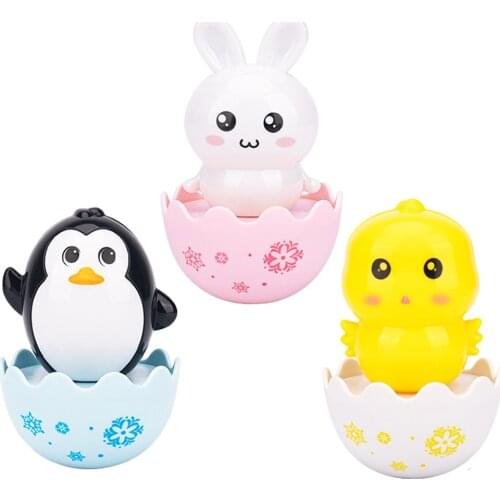 Cute Baby Tumbler Roly Poly Toy Nodding for Newborns 3+ Months Infants Toddlers Early Leaning