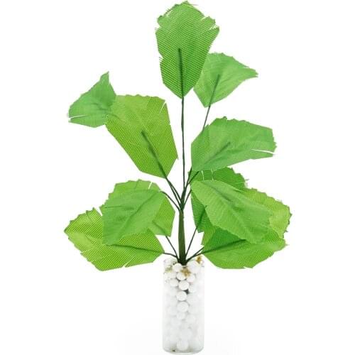 Odoria 1:12 Miniature Green Potted Plant Glass Vase Garden Ornament Fairy Outdoor Dollhouse Accessories Doll House Decoration