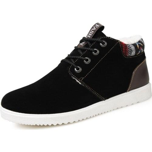 Winter Shoes men Keep Warm Men Boots Solid Color Male Snow Boots chaussure homme Winter boots Men Antiskid Bottom