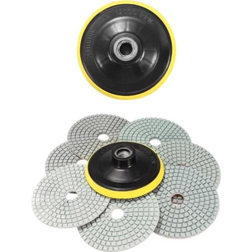 Wet Diamond Polishing Pads Kit Grinding Discs Set for Granite Stone Concrete Grinder Concrete Granite Stone Cut