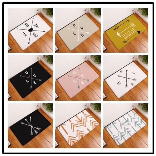 Love Symbols Printed Floor Mats Living Rooms Anti-slip Carpet for Bedroom Kitchen Bathroom Rug Welcome Mats for Front Door
