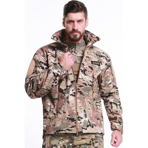 Custom Logo Latest Designs Waterproof Windbreaker tactical Military Army Camo Jacket for men