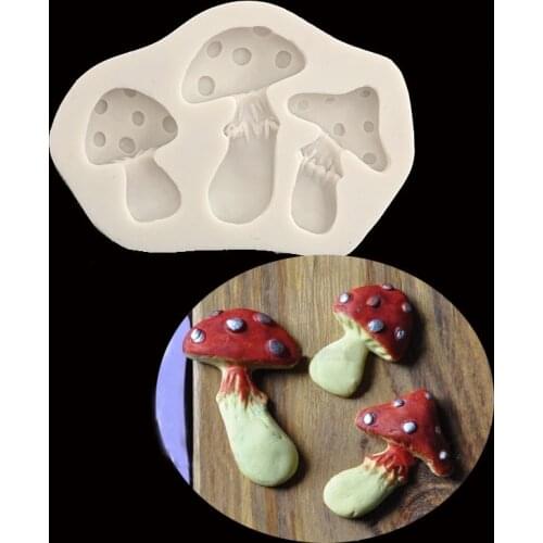 New three mushroom cake decoration silicone mold chocolate fudge cookie baking tools exquisite popular kitchen accessories