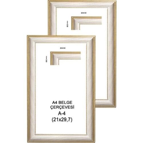 Modern Certificate frame Cream Sarı-21X29,7cm(A4)-Strap With Bracket Glass фоторамка коллаж Photo frame