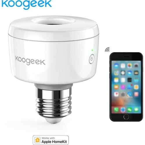 Koogeek E26 WiFi Smart Socket Light Bulb Adapter Siri Voice Control For Apple HomeKit App Schedules Remote Control E26 Lightbulb