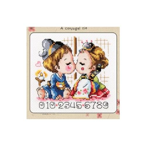 SO4100 DIY Mini Cartoon Package Craft Stich Cross Stitch Cotton Fabric Needlework Embroidery Crafts Counted Cross-Stitching Kits
