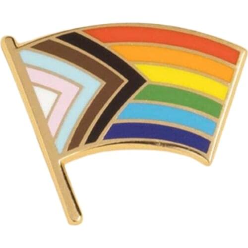Love Pride Rainbow Pins Heart Gay Enamel Pin Flags Brooches Intersex Badge Clothes Lapel Pins Couple Jewelry Gift