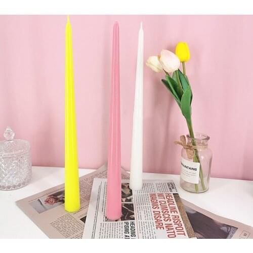 1pc Plastic Candle Mold Diy Handmade Crafts Candle Making Moulds Long Rod Shaped Wedding Family Party Decoration Candle Tools
