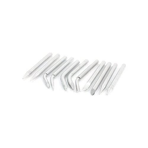 11Pcs 5.4mm Shank 60W Slotted Point 45 Degree Bevel Soldering Iron Tip Bit