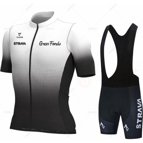2021 Men Cycling Jersey Suits Bib Shorts Strava Cycling Set Breathable Mens Cycling Jersey Kits Maillots Ciclismo Hombre