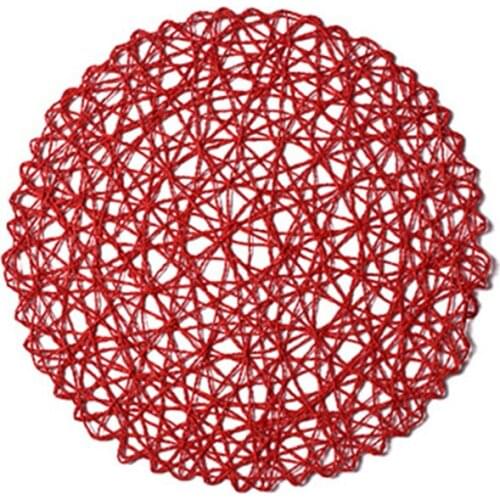 38 cm Round Paper Rope Woven Mat Ornaments Braided Toy Rattan Paper Rope Mat DIY Creative Material Knitting Toys For Children