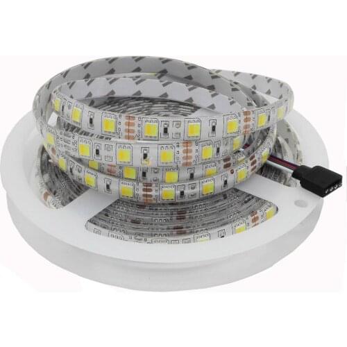 5M 5050 300leds Dual White (Warm White & White in 1 chip) Waterproof CCT LED Strip Light Color Temperature Ajustable DC12V