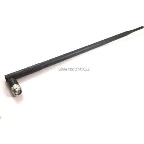 5pcs 2.4Ghz Wifi Antenna High Gain 9dbi Tnc Male Connector Rubber Antenne With Right Angle Adaptor