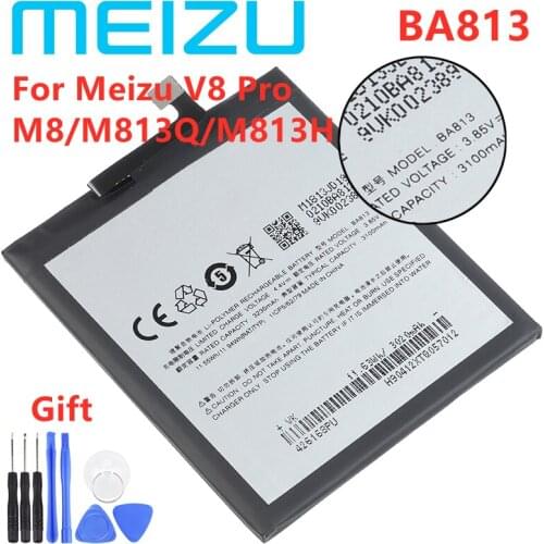 New Original 3100mAh BA813 Battery For Meizu V8 Pro/M8/M813Q/M813H Smart Phone + Free Tools