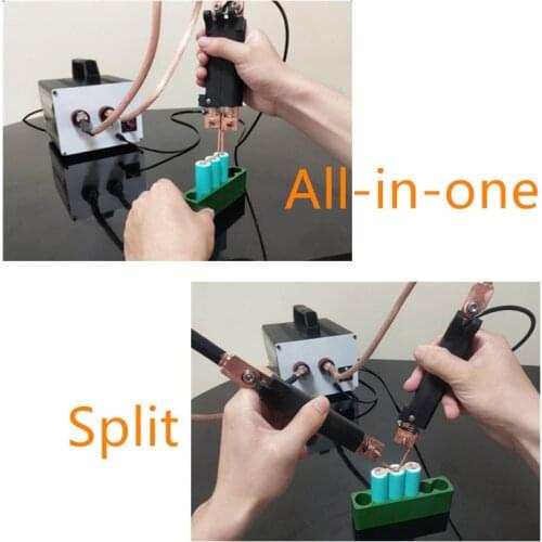Spot welding machine integrated weld pen hand held automatic trigger multi functional split butt welding tongs polymer to nickel