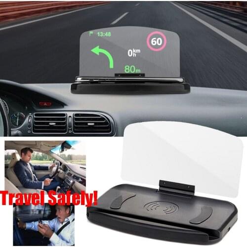 Universal Car HUD Mirror Car Head up Navigation display Windshield Speed Projector Security Alarm Phone Holder GPS Projector 104