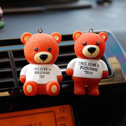 Car Perfume Clip Teddy Bear Fragrance Air Vent Freshener Toys Auto Interior Outlet Decoration Accessory Trim Diffuser Adornment
