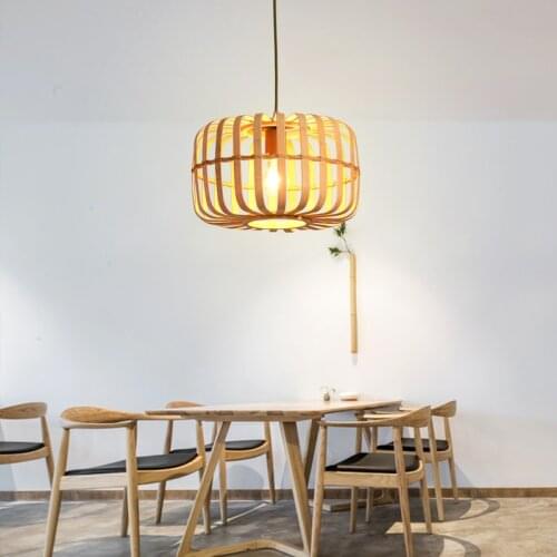 Bamboo Artwork Bamboo Lantern Chandelier Japanese Restaurant Tea Room Zen B & B Lamps Creative Personalized Decoration Lighting