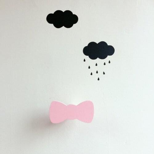 Bow Hook Wooden Crafts For Girls Room Wall Decoration Eco-friendly Wooden Hanger Hook for girls room cute decor