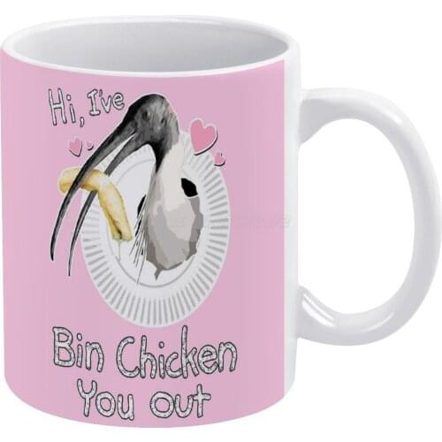 Bin Chicken You Out ( Pink ) White Mug Vintage Mug New Unisex Size Mug Bin Chicken Bin Chicken Valentines Love Valentines Austra