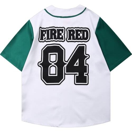 Number 84 Embroidery Baseball Shirt Men Women Streetwear Mens Shirts Outwear Shirts for Men chemise homme