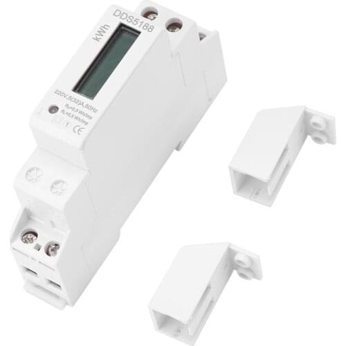 Digital LCD 220V Single Phase DIN-Rail Electric Meter 5-32A Electronic KWh Meter Energy Meter Brand New Power Meter