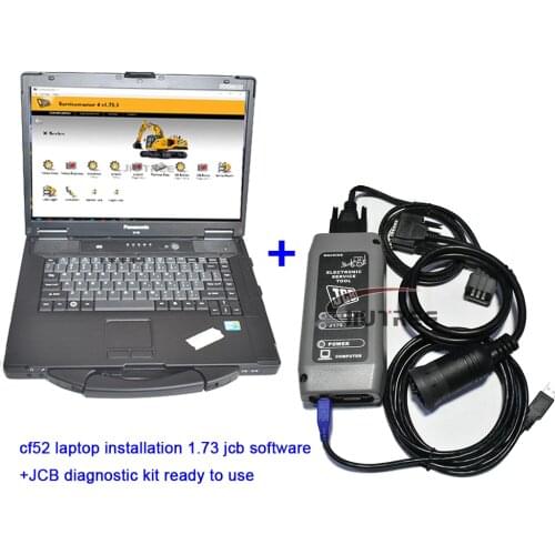 CF52 laptop+Agricultural Heavy duty equipment Truck JCB Service Master 4 Link Adapter Electronic Service Tool Diagnostic kit