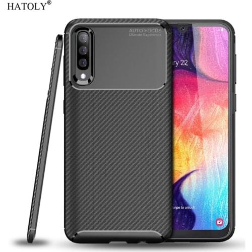 For Samsung Galaxy A50 Case For Samsung A50 Soft Silicone Back Cover Shockproof Bumper Carbon Fiber Phone Case For Samsung A50