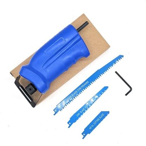 Reciprocating Saw Power Tool Adapter Reciprocating Saw Metal Cutting Wood Cutting Tool Electric Drill Attachment With Blades