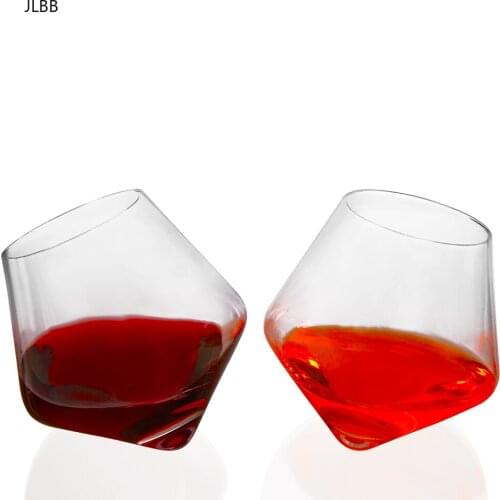 Crystal Whisky Glass Ultra Clear Spinning Top Wine Decanter Fast ePacket Wine Burgundy Whisky Beer Drinking Home Bar Party 300ml