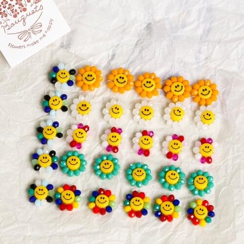 Classic Japanese Smiley Sun Flower Beaded diy Material Rice Bead Bracelet Necklace Earrings Jewelry Accessories