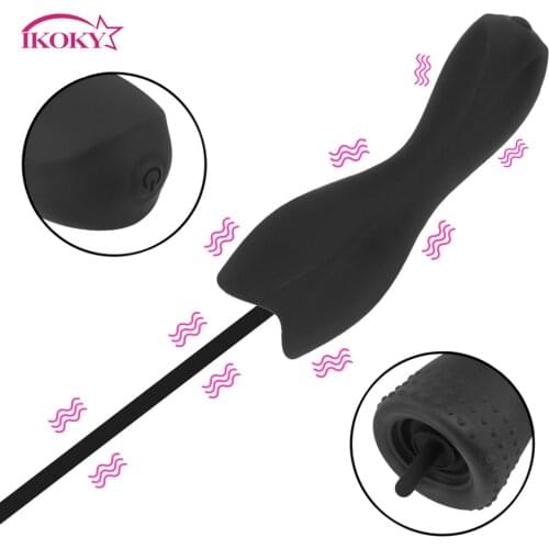 IKOKY Penis Plug for Men Penis massager Urethra Expansion Stimulator Urethra masturbation Sex Toys Male Penis Pump Vibrator