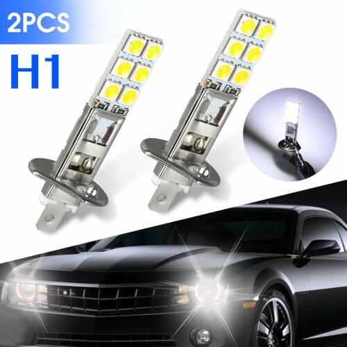 2PC H1 6000K Super White 55W CREE LED Headlight Bulbs Kit Replacement Auto Fog Lamp Driving Daytime Running light White DC 12V