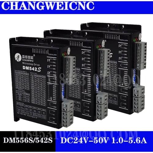 Leadshine two-phase stepper motor driver DM556S / 542S DC24V-50V 1.0-5.6A is suitable for NEMA23 stepper motor, instead of DM556